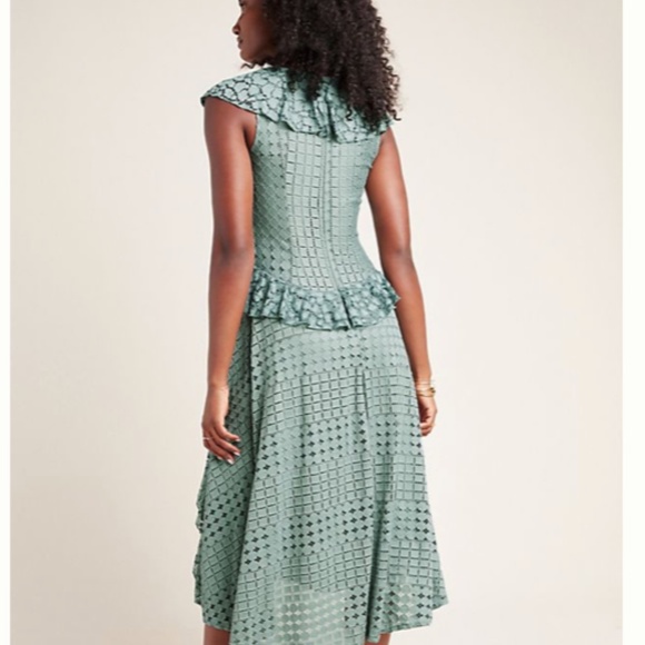 NWT Anthropologie Antoinette Ruffled Midi Dress 2 - Picture 6 of 8
